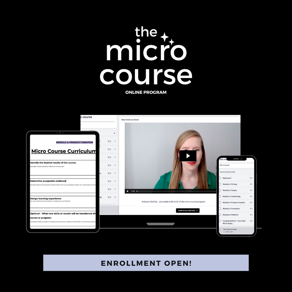 How to create and sell a mini course – themicrocourse.com