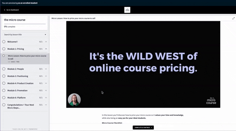 Let's launch your micro course!